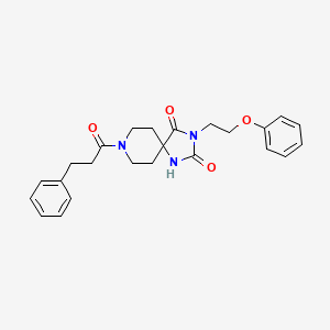 3-(2-Phenoxyethyl)-8-(3-phenylpropanoyl)-1,3,8-triazaspiro[4.5]decane-2,4-dione