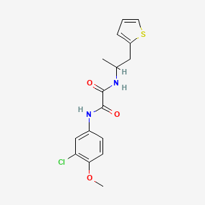 molecular formula C16H17ClN2O3S B2899539 N'-(3-chloro-4-methoxyphenyl)-N-[1-(thiophen-2-yl)propan-2-yl]ethanediamide CAS No. 1210868-99-7