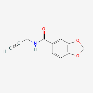molecular formula C11H9NO3 B2899540 N-(2-propynyl)-1,3-benzodioxole-5-carboxamide CAS No. 1057940-55-2