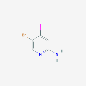 molecular formula C5H4BrIN2 B2899555 5-Bromo-4-iodopyridin-2-amine CAS No. 1805444-14-7