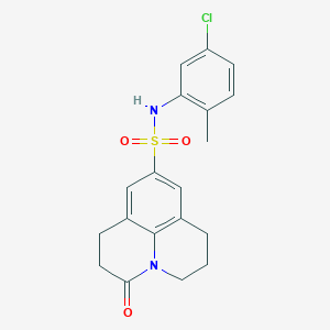 molecular formula C19H19ClN2O3S B2899575 N-(5-chloro-2-methylphenyl)-2-oxo-1-azatricyclo[7.3.1.0^{5,13}]trideca-5,7,9(13)-triene-7-sulfonamide CAS No. 898423-56-8