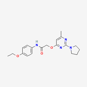 molecular formula C19H24N4O3 B2899582 N-(4-ethoxyphenyl)-2-{[6-methyl-2-(pyrrolidin-1-yl)pyrimidin-4-yl]oxy}acetamide CAS No. 1031961-85-9