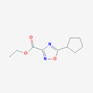 molecular formula C10H14N2O3 B2899592 Ethyl 5-cyclopentyl-1,2,4-oxadiazole-3-carboxylate CAS No. 1341175-01-6