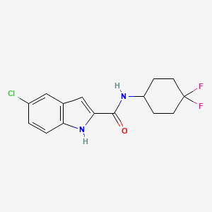 molecular formula C15H15ClF2N2O B2899599 5-chloro-N-(4,4-difluorocyclohexyl)-1H-indole-2-carboxamide CAS No. 2034386-79-1