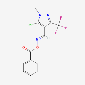 N-(benzoyloxy)-N-{[5-chloro-1-methyl-3-(trifluoromethyl)-1H-pyrazol-4-yl]methylene}amine
