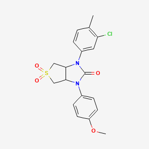 1-(3-chloro-4-methylphenyl)-3-(4-methoxyphenyl)tetrahydro-1H-thieno[3,4-d]imidazol-2(3H)-one 5,5-dioxide