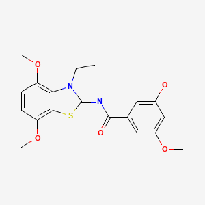 N-(3-ethyl-4,7-dimethoxy-1,3-benzothiazol-2-ylidene)-3,5-dimethoxybenzamide