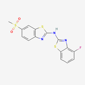4-fluoro-N-(6-(methylsulfonyl)benzo[d]thiazol-2-yl)benzo[d]thiazol-2-amine
