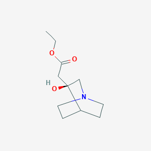 molecular formula C11H19NO3 B2899638 Ethyl 2-(3-hydroxyquinuclidin-3-yl)acetate CAS No. 95466-15-2