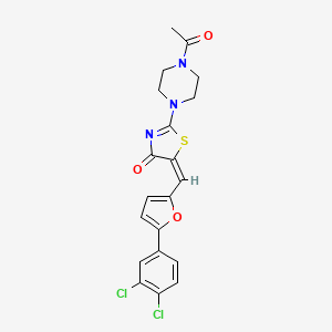 (E)-2-(4-acetylpiperazin-1-yl)-5-((5-(3,4-dichlorophenyl)furan-2-yl)methylene)thiazol-4(5H)-one