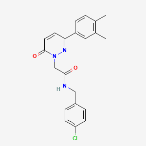 molecular formula C21H20ClN3O2 B2899642 N-(4-chlorobenzyl)-2-(3-(3,4-dimethylphenyl)-6-oxopyridazin-1(6H)-yl)acetamide CAS No. 922865-34-7