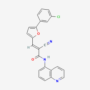 (E)-3-[5-(3-chlorophenyl)furan-2-yl]-2-cyano-N-quinolin-5-ylprop-2-enamide