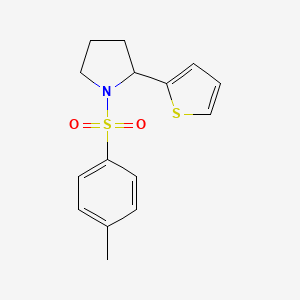 molecular formula C15H17NO2S2 B2899648 2-(Thiophen-2-yl)-1-tosylpyrrolidine CAS No. 298689-99-3