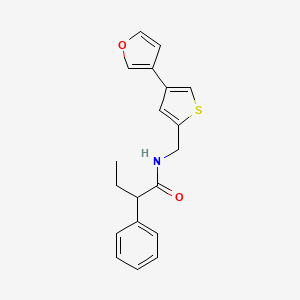 B2899651 N-{[4-(furan-3-yl)thiophen-2-yl]methyl}-2-phenylbutanamide CAS No. 2379993-42-5