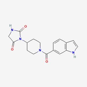 3-(1-(1H-indole-6-carbonyl)piperidin-4-yl)imidazolidine-2,4-dione