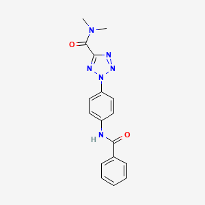 2-(4-benzamidophenyl)-N,N-dimethyl-2H-tetrazole-5-carboxamide