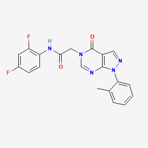 N-(2,4-difluorophenyl)-2-[1-(2-methylphenyl)-4-oxopyrazolo[3,4-d]pyrimidin-5-yl]acetamide