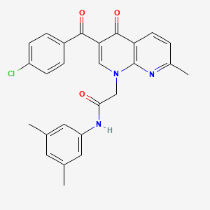 2-(3-(4-chlorobenzoyl)-7-methyl-4-oxo-1,8-naphthyridin-1(4H)-yl)-N-(3,5-dimethylphenyl)acetamide
