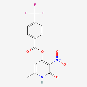 (6-methyl-3-nitro-2-oxo-1H-pyridin-4-yl) 4-(trifluoromethyl)benzoate