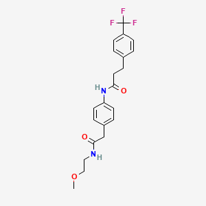 N-(4-(2-((2-methoxyethyl)amino)-2-oxoethyl)phenyl)-3-(4-(trifluoromethyl)phenyl)propanamide