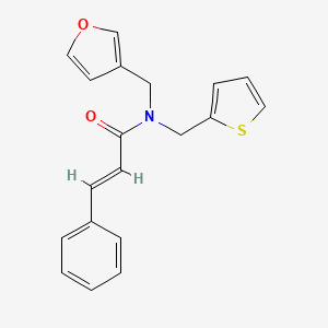 N-(furan-3-ylmethyl)-N-(thiophen-2-ylmethyl)cinnamamide
