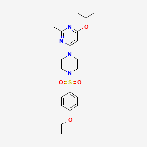 molecular formula C20H28N4O4S B2899674 4-(4-((4-Ethoxyphenyl)sulfonyl)piperazin-1-yl)-6-isopropoxy-2-methylpyrimidine CAS No. 946233-28-9