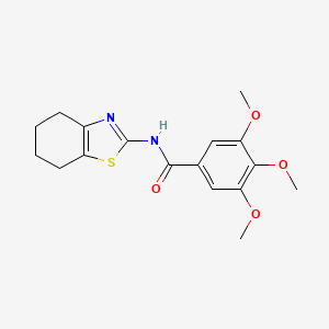3,4,5-trimethoxy-N-(4,5,6,7-tetrahydro-1,3-benzothiazol-2-yl)benzamide
