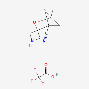 1-Methylspiro[2-oxabicyclo[2.1.1]hexane-3,3'-azetidine]-4-carbonitrile;2,2,2-trifluoroacetic acid