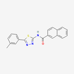 N-[5-(3-methylphenyl)-1,3,4-thiadiazol-2-yl]naphthalene-2-carboxamide