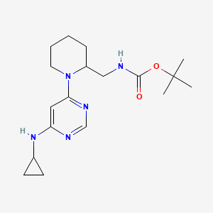 tert-Butyl ((1-(6-(cyclopropylamino)pyrimidin-4-yl)piperidin-2-yl)methyl)carbamate