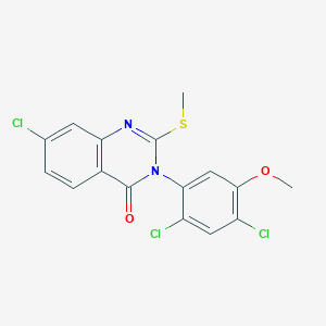7-chloro-3-(2,4-dichloro-5-methoxyphenyl)-2-(methylsulfanyl)-4(3H)-quinazolinone