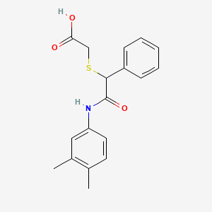 2-{[2-(3,4-Dimethylanilino)-2-oxo-1-phenylethyl]sulfanyl}acetic acid