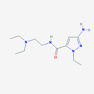 molecular formula C12H23N5O B2899707 3-Amino-N-[2-(diethylamino)ethyl]-1-ethyl-1H-pyrazole-5-carboxamide CAS No. 2101198-16-5
