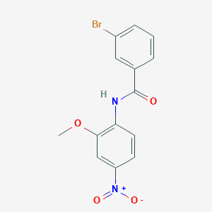 molecular formula C14H11BrN2O4 B2899708 3-bromo-N-(2-methoxy-4-nitrophenyl)benzamide CAS No. 293326-75-7