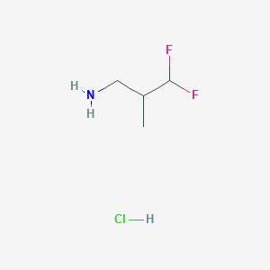 molecular formula C4H10ClF2N B2899709 3,3-Difluoro-2-methylpropan-1-amine hydrochloride CAS No. 1781031-73-9