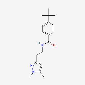 molecular formula C18H25N3O B2899713 4-(tert-butyl)-N-(2-(1,5-dimethyl-1H-pyrazol-3-yl)ethyl)benzamide CAS No. 2034235-87-3