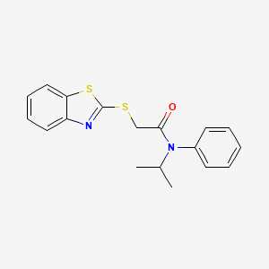 molecular formula C18H18N2OS2 B2899714 2-(benzo[d]thiazol-2-ylthio)-N-isopropyl-N-phenylacetamide CAS No. 314769-69-2