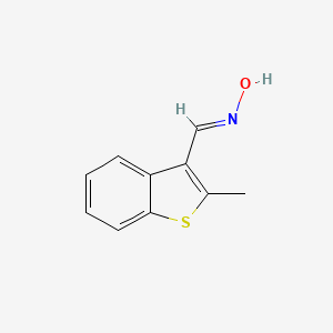 molecular formula C10H9NOS B2899715 Benzo[b]thiophene-3-carboxaldehyde, 2-methyl-, oxime CAS No. 1383814-81-0