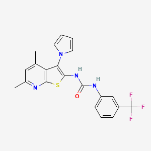 N-[4,6-dimethyl-3-(1H-pyrrol-1-yl)thieno[2,3-b]pyridin-2-yl]-N'-[3-(trifluoromethyl)phenyl]urea