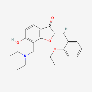 molecular formula C22H25NO4 B2899737 (Z)-7-((diethylamino)methyl)-2-(2-ethoxybenzylidene)-6-hydroxybenzofuran-3(2H)-one CAS No. 869077-26-9