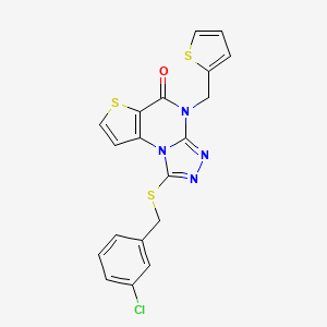 1-((3-chlorobenzyl)thio)-4-(thiophen-2-ylmethyl)thieno[2,3-e][1,2,4]triazolo[4,3-a]pyrimidin-5(4H)-one