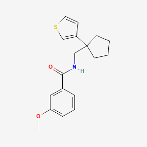 3-methoxy-N-((1-(thiophen-3-yl)cyclopentyl)methyl)benzamide