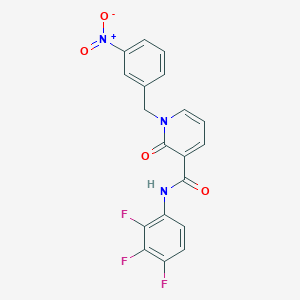 molecular formula C19H12F3N3O4 B2899753 1-(3-nitrobenzyl)-2-oxo-N-(2,3,4-trifluorophenyl)-1,2-dihydropyridine-3-carboxamide CAS No. 941904-35-4