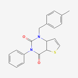 1-[(4-methylphenyl)methyl]-3-phenyl-1H,2H,3H,4H-thieno[3,2-d]pyrimidine-2,4-dione
