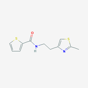 molecular formula C11H12N2OS2 B2899755 N-[2-(2-methyl-1,3-thiazol-4-yl)ethyl]thiophene-2-carboxamide CAS No. 863512-51-0