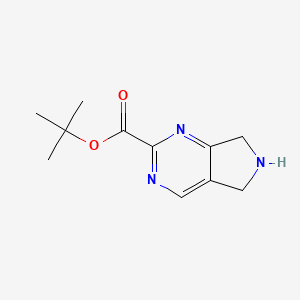 molecular formula C11H15N3O2 B2899782 Tert-butyl 6,7-dihydro-5H-pyrrolo[3,4-d]pyrimidine-2-carboxylate CAS No. 2248369-73-3