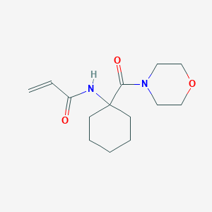 molecular formula C14H22N2O3 B2899788 N-[1-(Morpholine-4-carbonyl)cyclohexyl]prop-2-enamide CAS No. 2361642-55-7