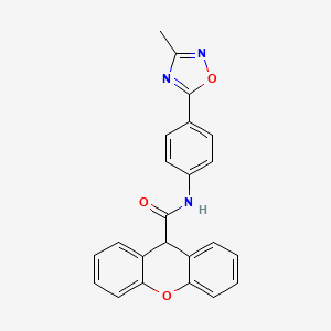 B2899790 N-[4-(3-methyl-1,2,4-oxadiazol-5-yl)phenyl]-9H-xanthene-9-carboxamide CAS No. 1226440-75-0