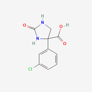 molecular formula C10H9ClN2O3 B2899799 4-(3-Chlorophenyl)-2-oxoimidazolidine-4-carboxylic acid CAS No. 2248348-95-8