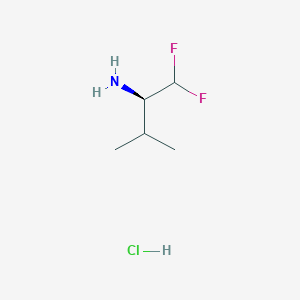 molecular formula C5H12ClF2N B2899802 (2R)-1,1-difluoro-3-methylbutan-2-amine hydrochloride CAS No. 2411179-68-3